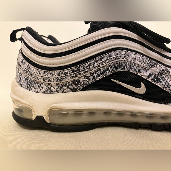 Nike Air Max 97 Cocoa Snake Women's Black/White Sneakers Shoes Size 10 - Picture 3 of 13